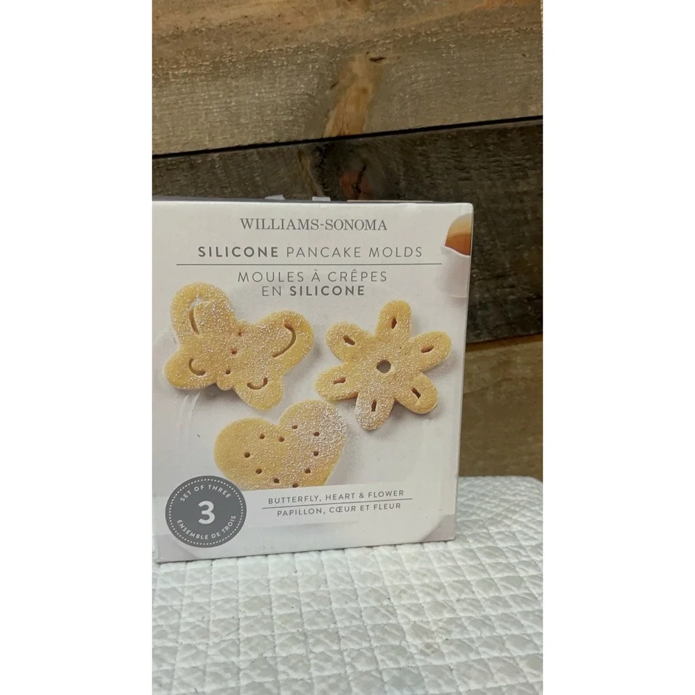 NIB Williams Sonoma Silicone Pancake Molds, 2 Box Lot 6 Molds